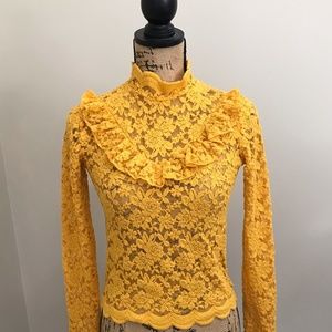 Yellow Lace Top